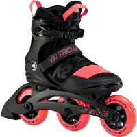 K2 Rollschuhe - Trio LT 100 W - Schwarz/Koralle - Inline - - 38 - Rollschuhe