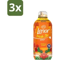 Lenor 3 x – Wasverzachter – Tropical Sunset – 70 Wasbeurten – 980 ml - Wasverzachter - Frisse Geur - Zomerse Geur - Tropische Geur - SolarDry