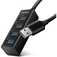 Axagon HUE-M1A Mini Hub HUE-M1A USB-hub 4 poorten USB-A USB 3.0 5 GBit/s Zwart