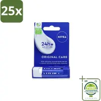 Nivea 25 x – Lippenbalsem – Original - Grootverpakking - Lippenbalsem - Lippen Verzorging - Uitdroging Bestrijden - Hydraatatie - Droge Lippen