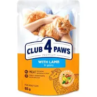 Club 4 paws premium adult pouch lam in saus - 24x85 gr - Kattenvoer