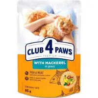 Club 4 paws premium adult pouch makreel in saus - 24x85 gr - Kattenvoer - Kattenbrokken