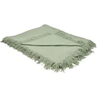 Beliani YERBENT - Bedsprei - Groen - 200 x 220 cm - Katoen