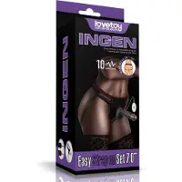Lovetoy Adjustable Strap on with Dildo 10 Functions 7.0
