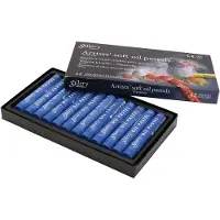 Packlinq Gallery Oliepastel, L: 7 cm, d 11 mm, dikte 11 mm, ultra marine, 12 stuk
