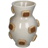 HD Collection Vaas Koekjes Beige Dolomiet 15,2x15,2x21,8cm