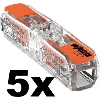 ABC-led Wago verbindingsklem 1-VOUDIG 0,2-4 MM² - Doorvoerconnector per 10 stuks