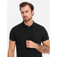 OMBRE Italian style heren poloshirts zwart wit 3 stuks
