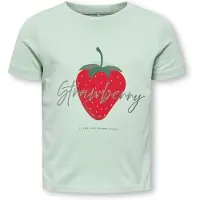 Kids Only KIDS MINI T-shirt lichtgroen Meisjes Katoen Ronde hals Printopdruk - maat 110