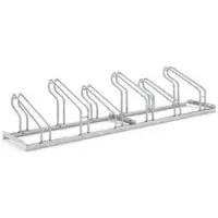 WSM Fietsenrek , 1-zijdig, voor banden tot B 55 mm, B 2100 x D 1850 x H 500 mm, staal thermisch verzinkt, 6 parkeerplekken, ongemonteerd