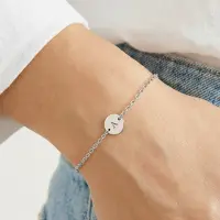 Yoursurprise Armband met initialen - Zilver - 16 cm