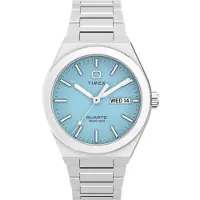 Timex Continental Heren Horloge Zilverkleurig TW2Y35200