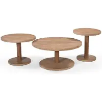 Giga Meubel Salontafel Nao Naturel Rond Set van 3