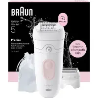 Braun Silk·épil 5 5-030 - Wet&Dry Epilator - Eenvoudige Haarverwijdering - Langdurig Gladde Huid - Ladyshave Scheerkop en Trimmerkam