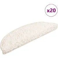 vidaXL Trapmatten 20 st 56x17x3 cm Wit Halfrond