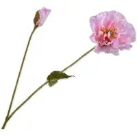 Silk-ka Kunstbloem-Zijden Bloem Klaproos Tak Roze-Lila 74 cm