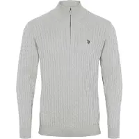 U.S. POLO ASSN. Trui 'UMAmir' grijs gemêleerd