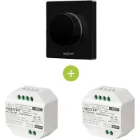 LedLoket Bundelpakket | 2x Triac draadloze dimmer | 100-240V | Incl. Mi-light afstandsbediening | Zwart
