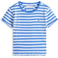 Tommy Hilfiger Shirt 'ESSENTIAL' blauw / wit