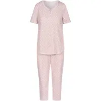 Rösch Pyjama ' Mustermix ' rosé / wit