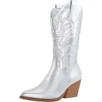 Salinyang Cowboylaarzen zilver