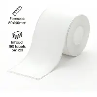 Niimbot - Labels/Etiketten K3 - 80x160mm - 195 vellen - Wit