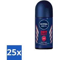 Nivea Men – Deodorant Roller – Dry Impact – 50 ml - Bulkverpakking - 25 stuks