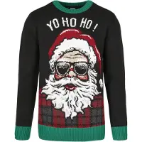 Urban Classics Trui 'HoHoHo' beige / groen / rood / zwart / wit