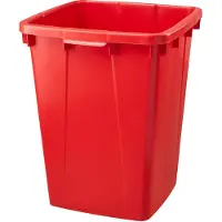 Graf Afvalbak zonder deksel, 90 liter, rood