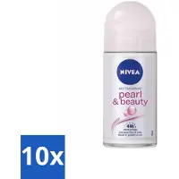 Nivea – Deodorant Roller – Pearl & Beauty – 50 ml - Bulkverpakking - 10 stuks