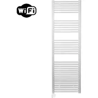 Sanicare Carini elektrische Wifi radiator 172x45cm wit met thermostaat wit linksonder