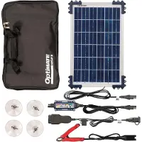TecMate Solar DUO 10W Autokit TM522-D1CK– Slimme Zonne-Acculader & Onderhouder 12V met OBDII-adapter – Veilig Accuonderhoud voor Auto, Camper, ATV, Motor & Jetski – Waterbestendig Systeem