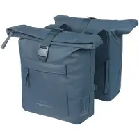 Basil Brooklyn - Dubbele fietstas - 41 Liter - Waterdicht - Reflectie details - Gerecycled materiaal - blauw