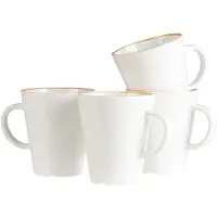 Gimex Linea Line Mok - Goud - 350 ml - 4 Stuks