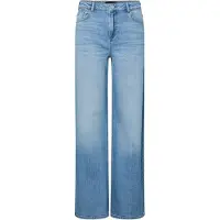 Pieces Pcsilke Mw Wide Leg Jeans Dames Blauw 31