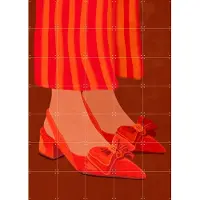 IXXI Vintage Shoes, Raissa Oltmanns - 100 x 140 cm - Gratis ophangtool - Grote wanddecoratie en posters - Kleurrijk, Speels, Illustraties, Vintage