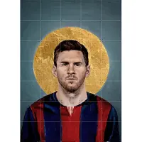 IXXI Lionel Messi FCB, David Diehl - 100 x 140 cm - Gratis ophangtool - Grote wanddecoratie en posters - Olieverf, Grafisch Ontwerp, Illustraties