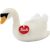 Trudi Trudini Knuffel Zwaan 18 cm - Hoge kwaliteit pluche knuffel - Knuffeldier voor jongens en meisjes - Wit - 9x12x18 cm maat XS