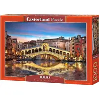 Castorland Rialto by Night – Puzzel – 1.000 stukjes – Satijnen afwerking – Perfecte pasvorm – Europese kwaliteit