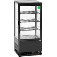 Bartscher Koelvitrine Bartscher, 3 roosters, zwart, 78L, 43(b)x96(h)x38(d), 230V/180W