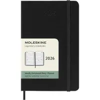 Moleskine 12 Maanden Agenda - 2026 - Wekelijks Horizontaal - Pocket - Harde Kaft - Zwart
