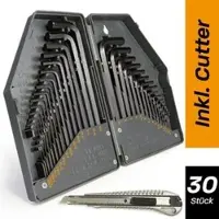 Hinrichs 30-delige Inbussleutel Set - Metrisch & Inch - Chroom Vanadium