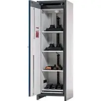 ASECOS lithium-ion accu veiligheidskast type 90 ION-CORE-90, 4 legborden, B 599 x D 615 x H 1953 mm, antracietgrijs/ gentiaanblauw