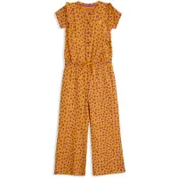 4PRESIDENT jumpsuit oranje Meisjes Stretchkatoen Ronde hals Dierenprint - maat 98