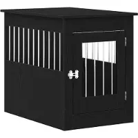vidaXL Hondenbenchmeubel 55x80x68 cm bewerkt hout zwart eikenkleurig