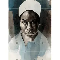 IXXI Nina Simone, David Diehl - 100 x 140 cm - Gratis ophangtool - Grote wanddecoratie en posters - Illustraties, Aquarel, Woonkamer, Slaapkamer