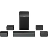 Ultimea Poseidon D70 7.1 Soundbar met 6,5" draadloze subwoofer en 4 surroundspeakers - Zwart