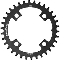 Sunrace kettingblad 34T staal zwart, BCD 96
