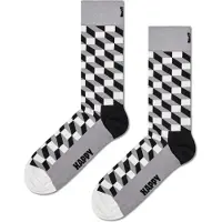 Happy socks Unisex Filled Optic Grey-Schoenmaat 41 - 46