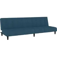 vidaXL Slaapbank 2-zits fluweel blauw